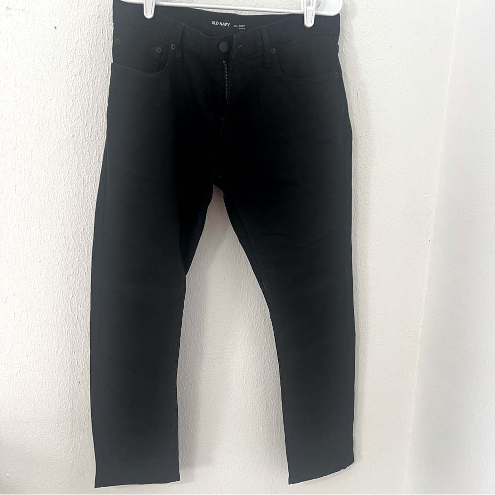 Old Navy Men’s EUC Skinny Never-Fade Black Jeans Size 34 X 30 Cotton Casual